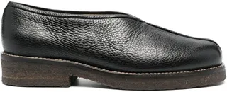 Pebbled Cropped Loafers