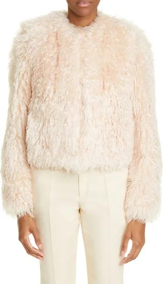 Multilayer Mohair Blend Bomber Jacket