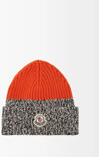 Logo-patch Two-tone Beanie Hat