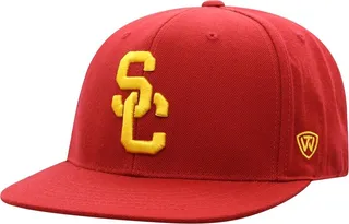 Men's Top of The World Cardinal Usc Trojans Team Color Fitted Hat