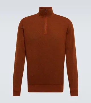 Roadster half-zip cashmere sweater