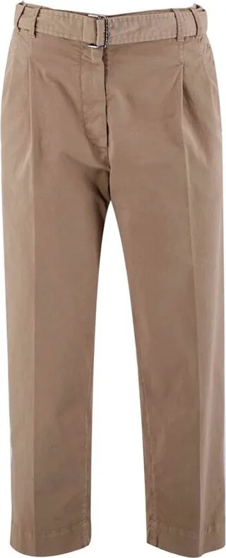 Brunello Cucinelli Belted Straight-Leg Chino Pants