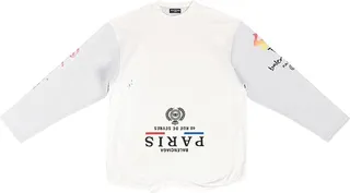 Upside Down Long Sleeve T-shirt Oversized