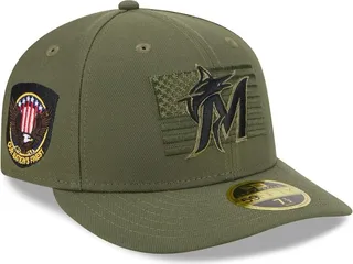 Men's New Era Green Miami Marlins 2023 Armed Forces Day Low Profile 59FIFTY Fitted Hat