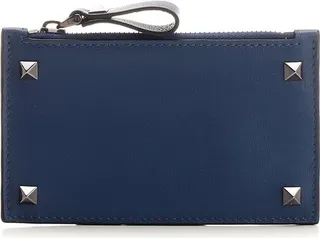 Valentino Garavani Rockstud Zip-Up Cardholder