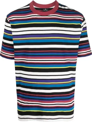 stripe-print short-sleeved T-shirt