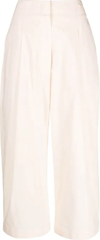 High-Waisted Cropped Trousers