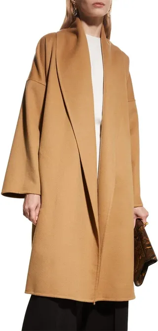 Shawl Wool-Cashmere Belted Coat