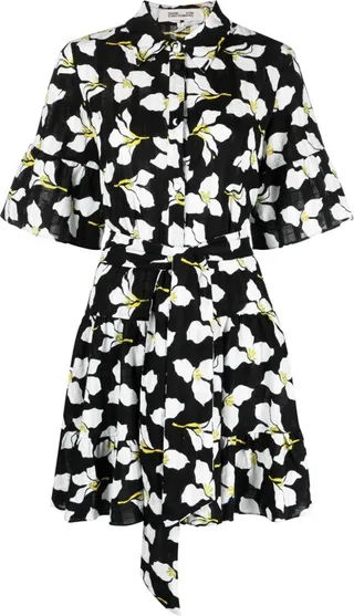Floral Mini Shirt Dress