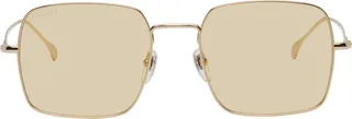 Gucci Gold Square Sunglasses