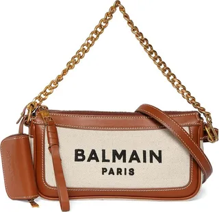 B-Army canvas & leather shoulder bag