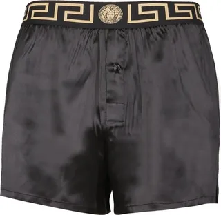 Versace Greca Waistband Pajama Shorts
