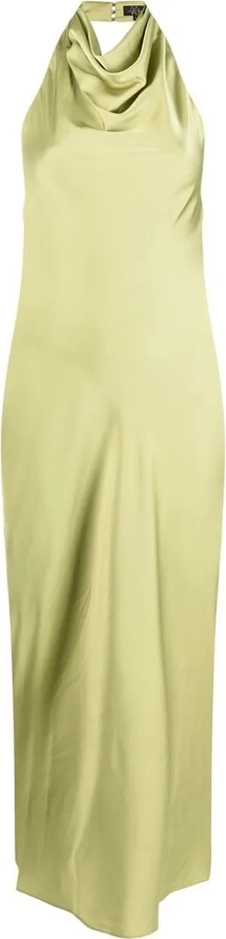 Satin-Finish Halterneck Mini Dress