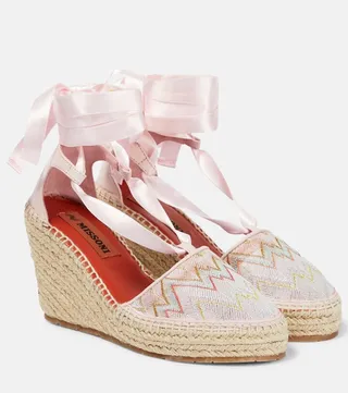 Zig-zag wedge espadrilles