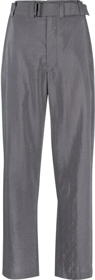 Belted Straight-Leg Trousers