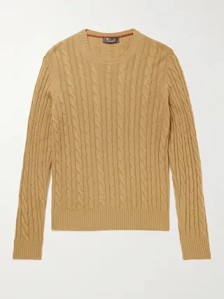 Cable-Knit Baby Cashmere Sweater
