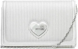 Love Moschino Logo Patch Chain-Linked Satchel Bag