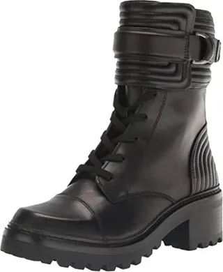 DKNY Women's Smooth Lug Sole Leather Boot Fashion