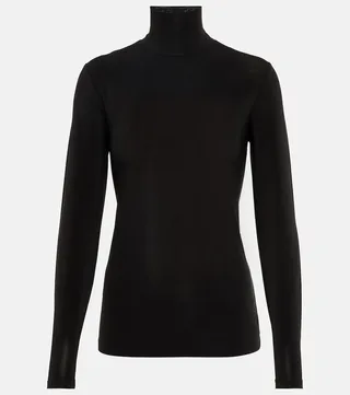 Turtleneck jersey top