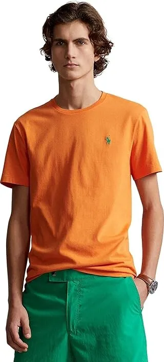 Polo Ralph Lauren Classic Fit Jersey Crew Neck T-Shirt (Orange) Men's Clothing