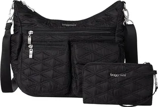 Baggallini Modern Everywhere Bag (Black Quilt) Cross Body Handbags