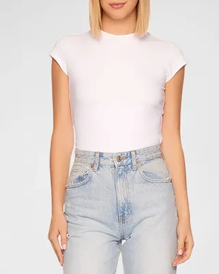 Short-Sleeve Fitted Crewneck Tee
