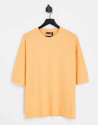 ASOS DESIGN oversized t-shirt in orange