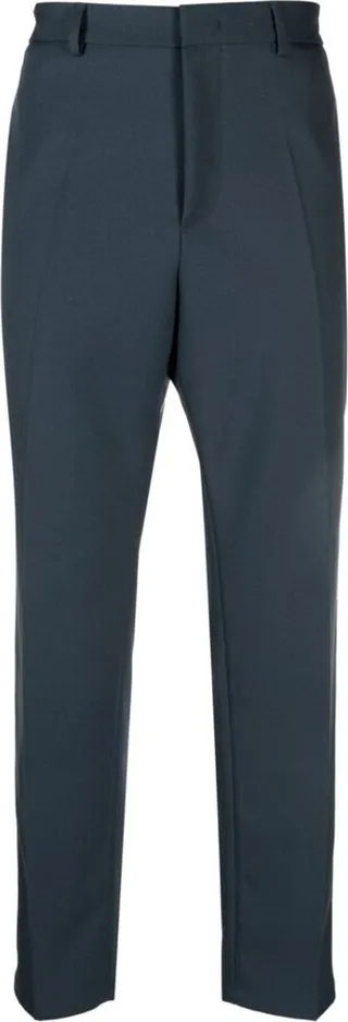 Straight-Leg Cotton Trousers