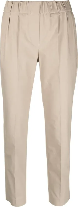 Cropped High-Waisted Trousers