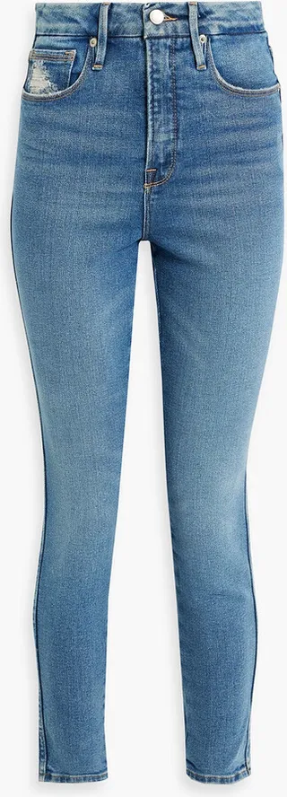 Good Curve distressed high-rise skinny jeans