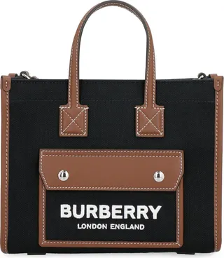 Burberry Freya Logo Embroidered Tote Bag