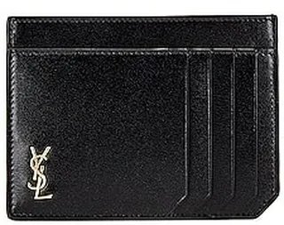 Saint Laurent ID Credit Card Case in Black