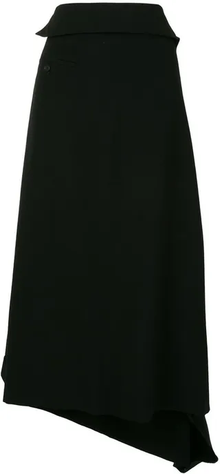 Wool Cropped Loose Fit Trousers