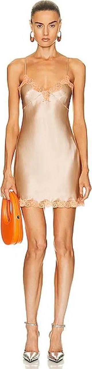 Alexander Wang Lace Slip Dress in Peach
