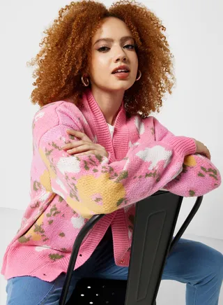 Printed Cardigan