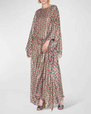 Mezzaluna Cascata Kaftan-Style Maxi Dress