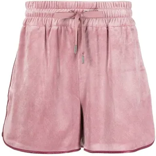 Velvet-Effect Track Shorts
