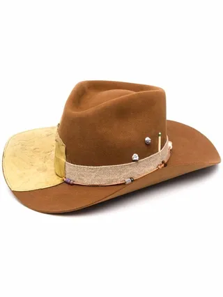 El Jefe panelled fedora hat