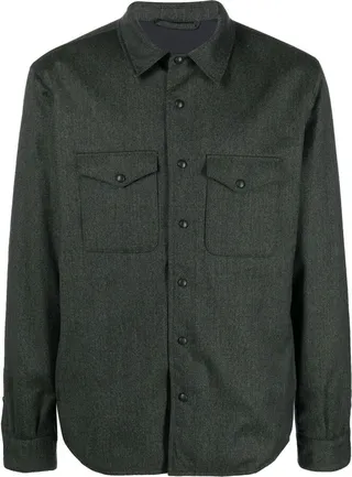 Virgin-Wool Shirt-Jacket
