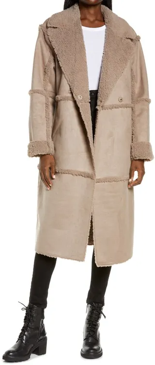 Takara Long Faux Shearling Coat