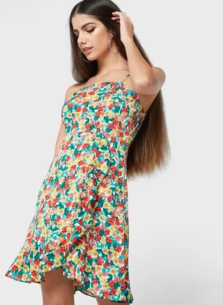 Printed Flared Dress