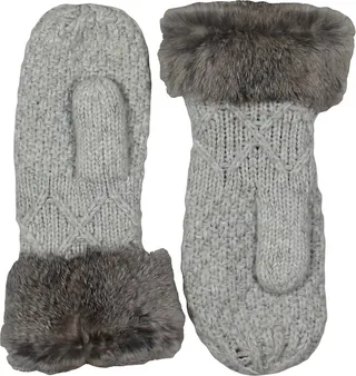 Hail Womens Rabbit Fur Warm Mittens