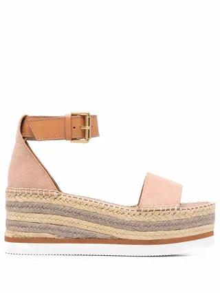 Glyn suede wedge espadrilles