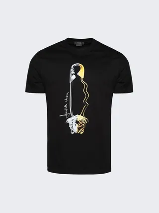 Safety Pin Graphic T-shirt Black