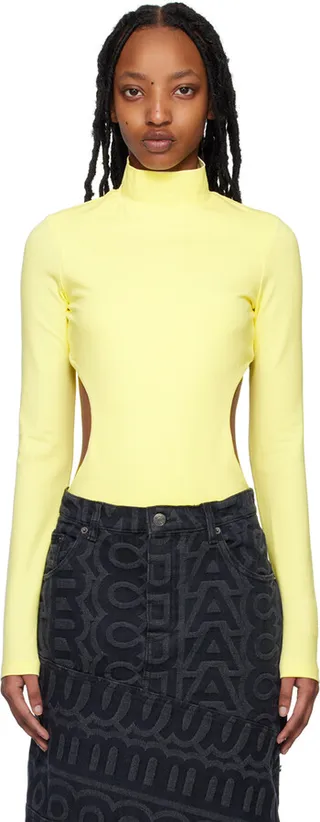 Marc Jacobs Yellow 'The Cutout' Bodysuit