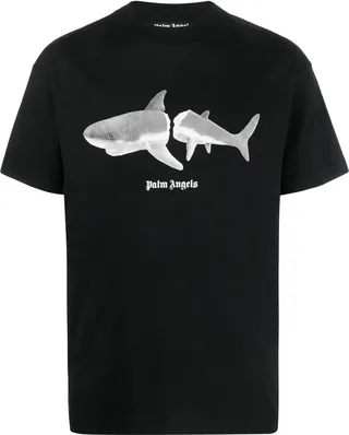 Black Shark Print T-Shirt