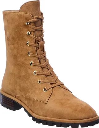 Stuart Weitzman Laine Suede Combat Boot