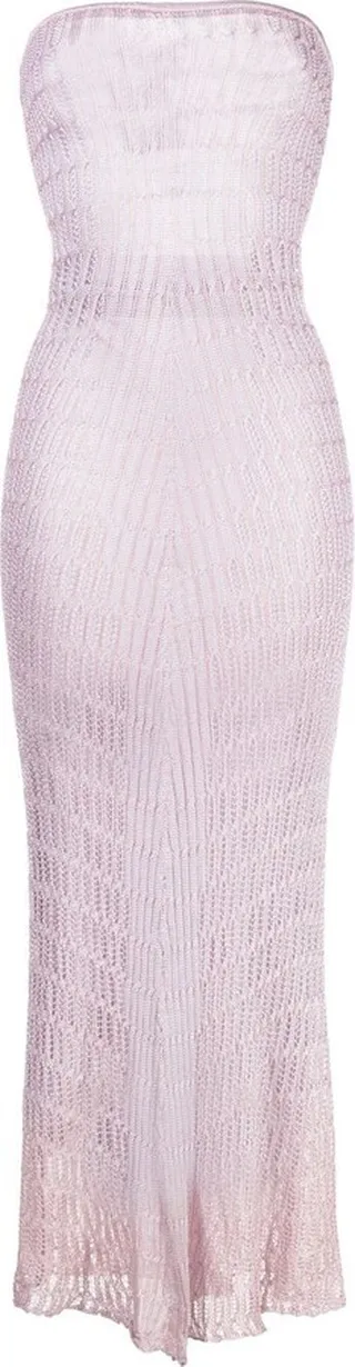 Honeycomb tube maxi dress