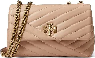 Tory Burch Kira Chevron Small Convertible Shoulder Bag (Devon Sand) Handbags
