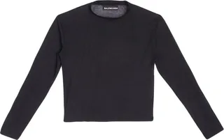 semi-sheer long-sleeve T-shirt